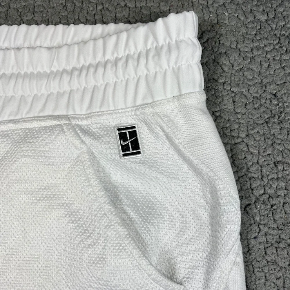 Nike Court Tennis Joggers Women's XL White Cotton Blend Mesh‎ Pants 894871-100